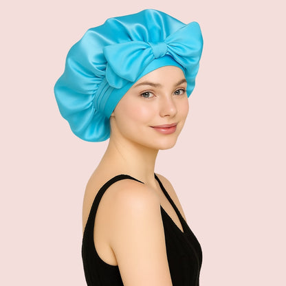 Bonnet en Satin Premium - Protection Nocturne pour Cheveux Bouclés et Fragiles