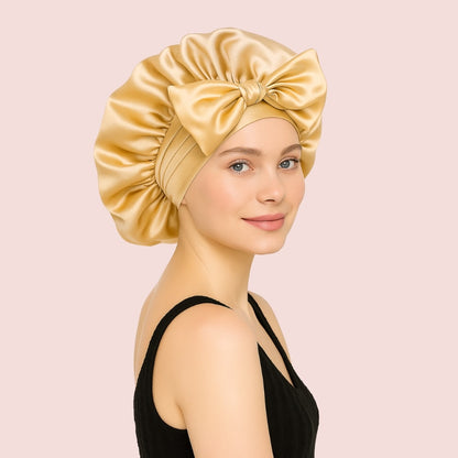 Bonnet en Satin Premium - Protection Nocturne pour Cheveux Bouclés et Fragiles
