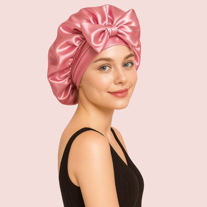 Bonnet en Satin Premium - Protection Nocturne pour Cheveux Bouclés et Fragiles