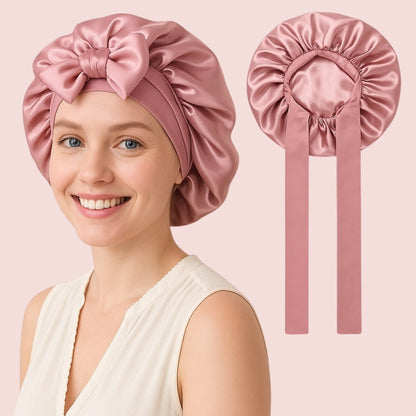 Bonnet en Satin Premium - Protection Nocturne pour Cheveux Bouclés et Fragiles