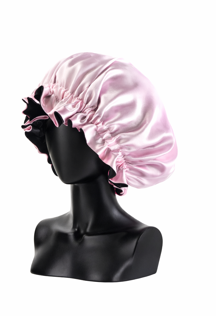 Bonnet Satin Double Couche – Protection Capillaire Nuit & Douche